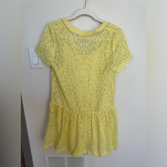 RARE French Short Sleeve Sheer Dress with Slip! By Opullence Paris. Size small. - Picture 7 of 9